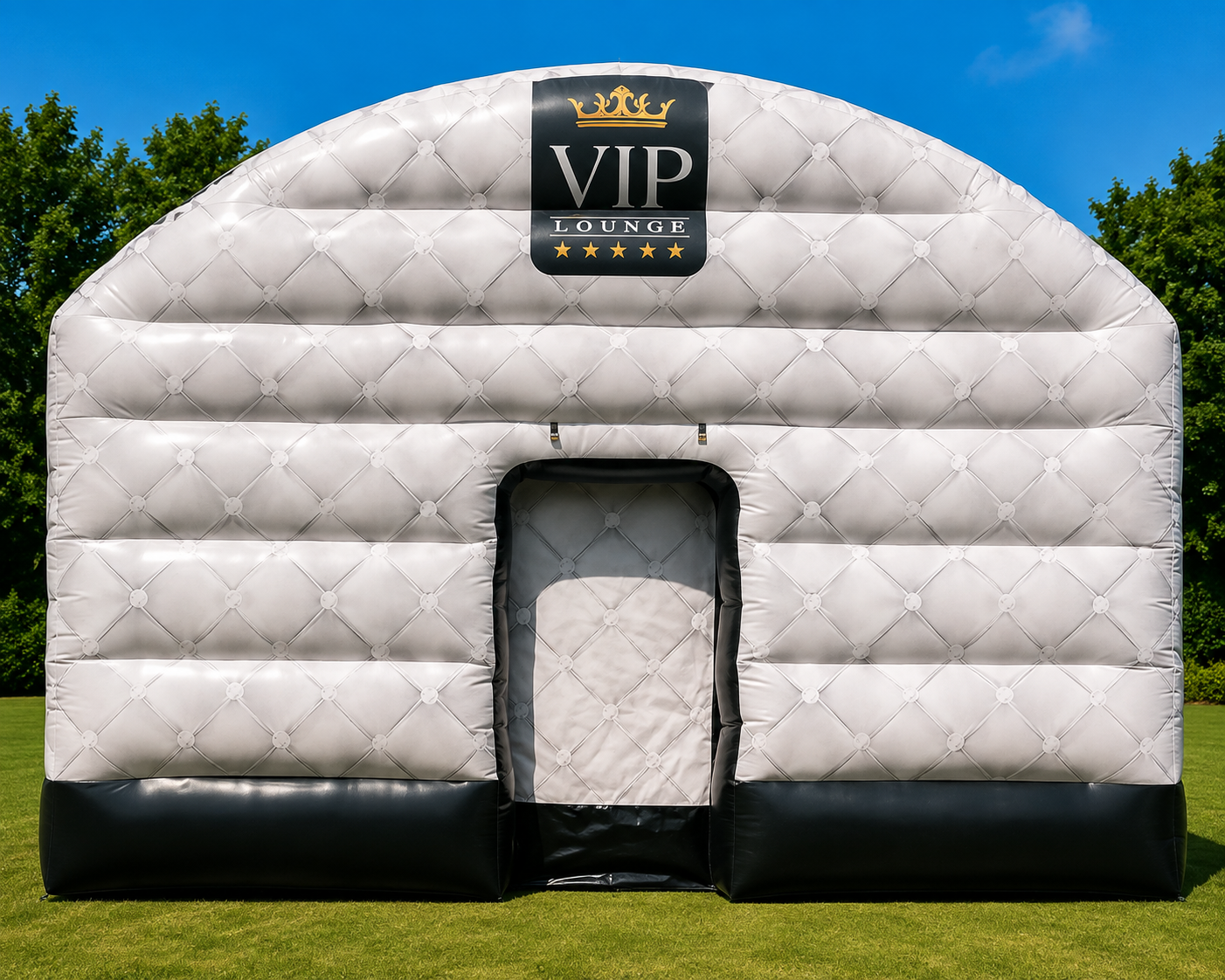White quilted inflatable VIP Lounge